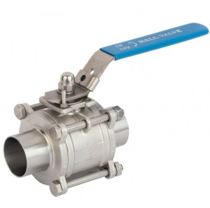 304 316 Stainless Hygienic Pneumatic Actuated Ball Valves Manual Sanitary Ball Valve