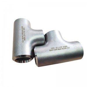 ASME B16.9 Schedule 80 Steel Pipe Fittings Tee Pipe Reducing Tee 304 Stainless Steel Equal Tee